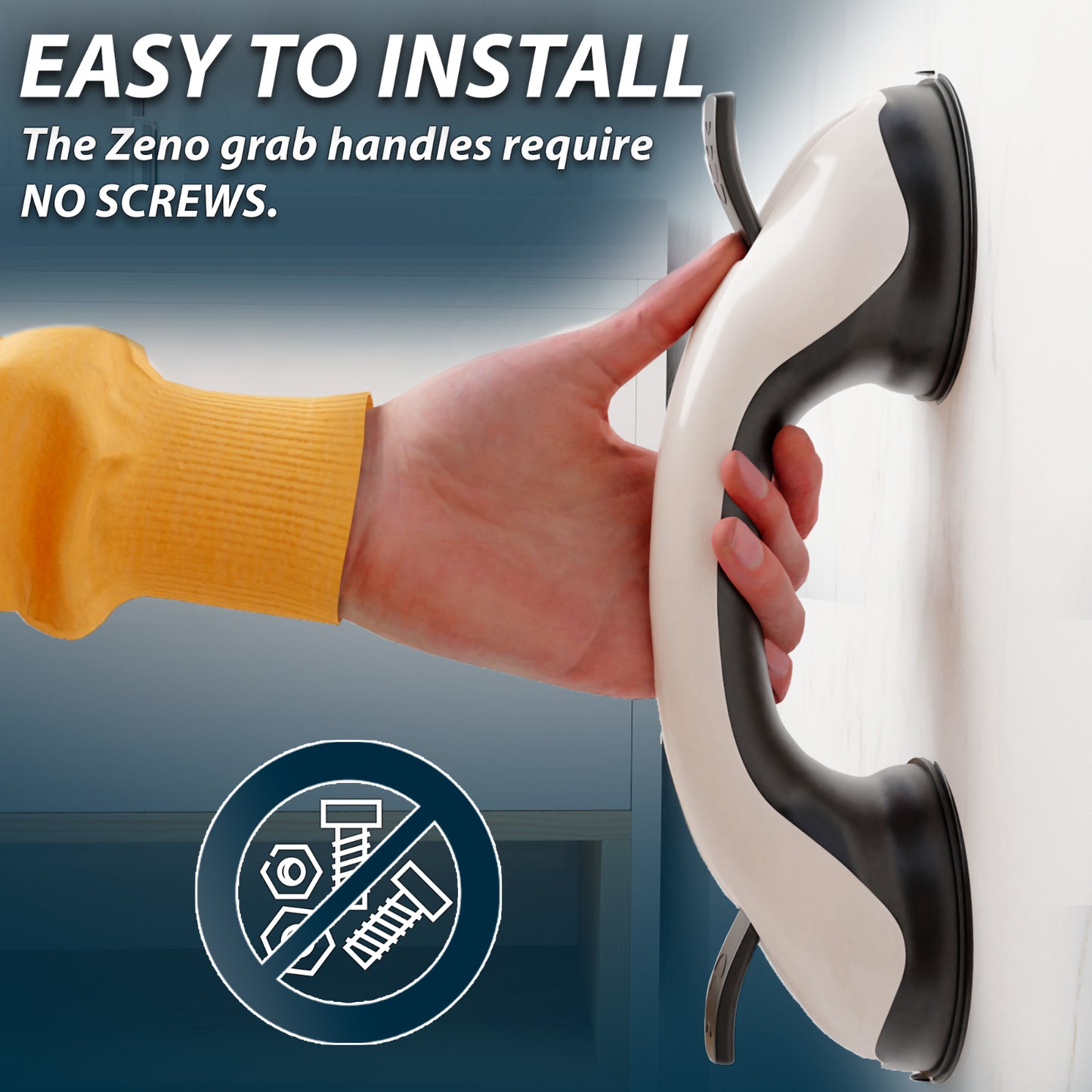 2 X SAFETY SUPPORT HAND RAIL HANDLE BAR GRIP GRAB SUCTION BATH BATHROOM SHOWER