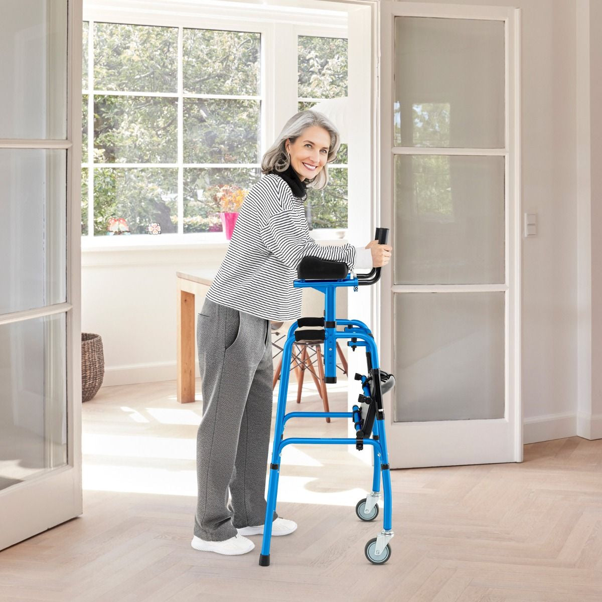 Versatile Rolling Walker with Padded Seat and 2 Premium Wheels