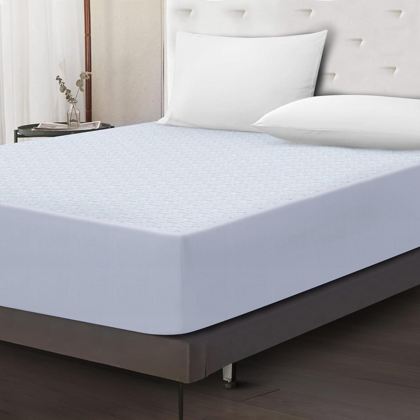 Waterproof Non Noisy Mattress Protector Fitted Sheet Single Double King Size Bed