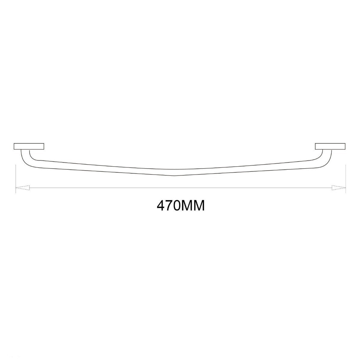 Safety Aid Bathroom Angled 440 Mm Grab Bar