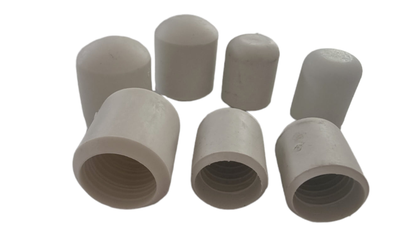 White Rubber Ferrules Walking Stick Chair Table Furniture Leg Feet Cap Ends Grip