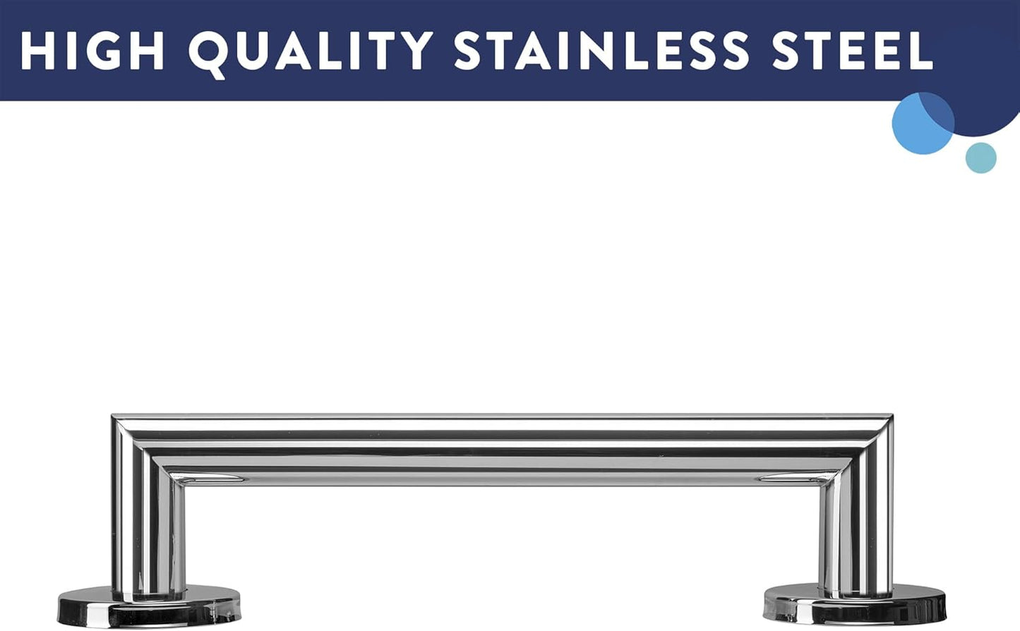 Croydex AP506105 300Mm Modern Safety Support Rail Stainless Steel Grab Bar for B