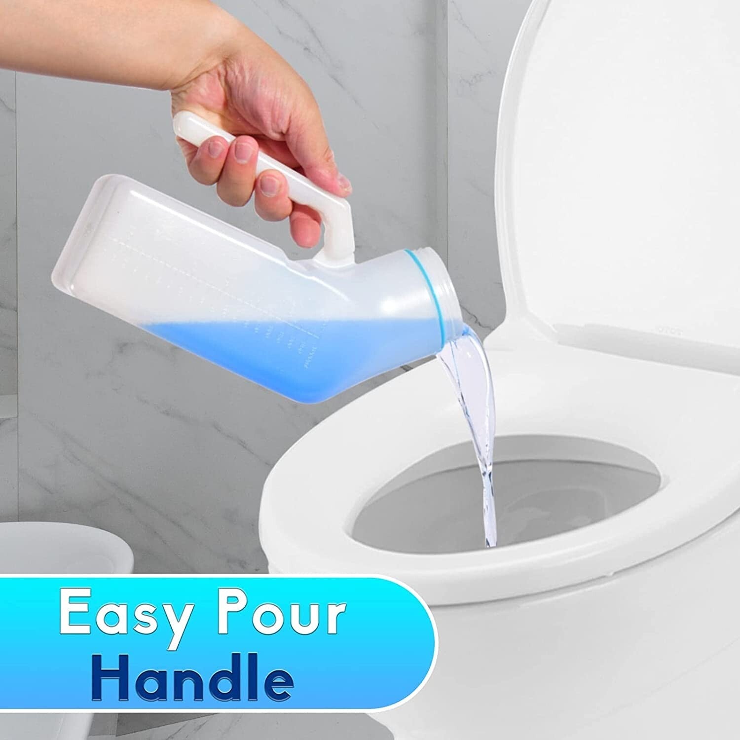 2PCS Male Urinal Portable Incontinence Bottle for Men Travel W/ Night Light - UK