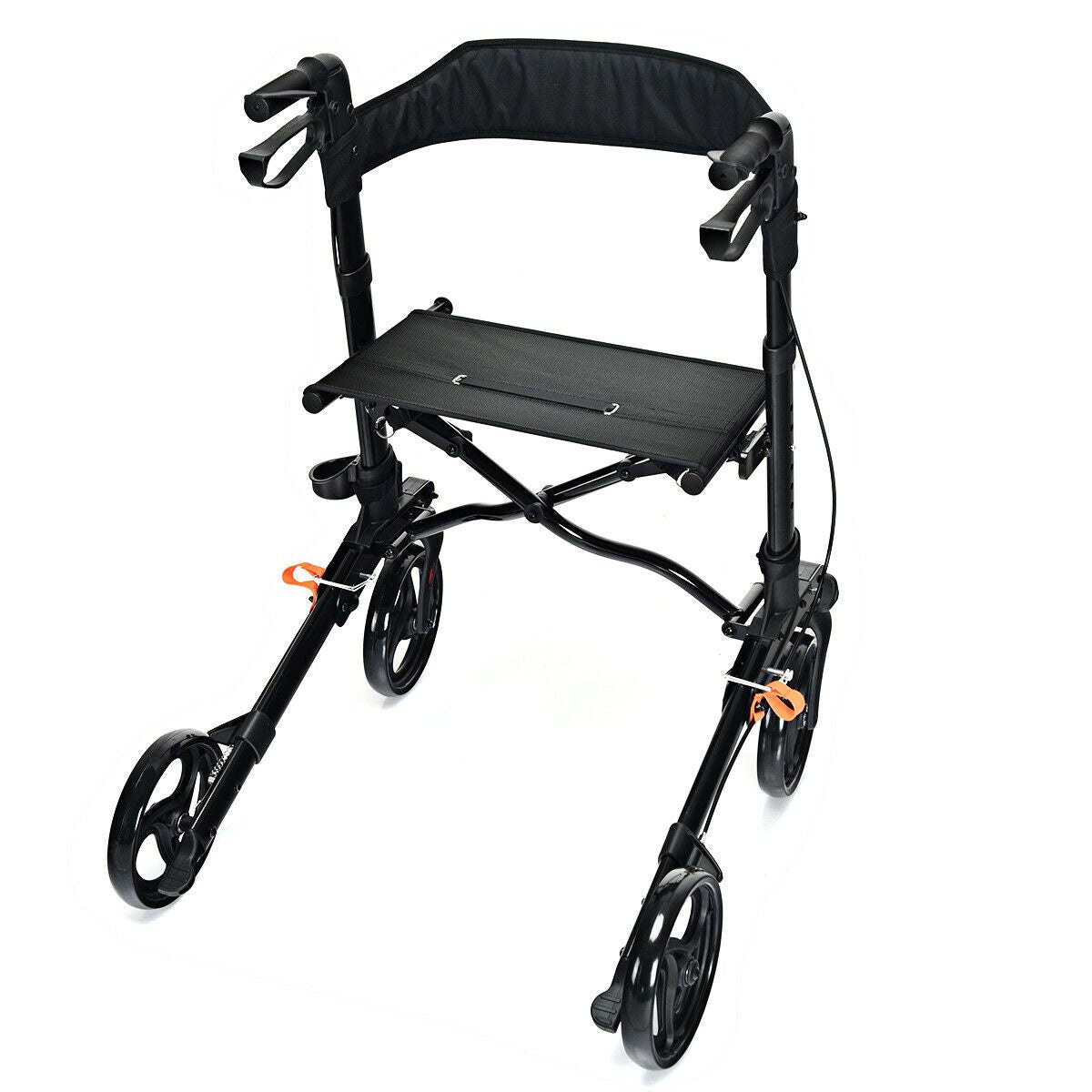 Lightweight Aluminium Folding Walking Mobility Aid with 4 Wheels