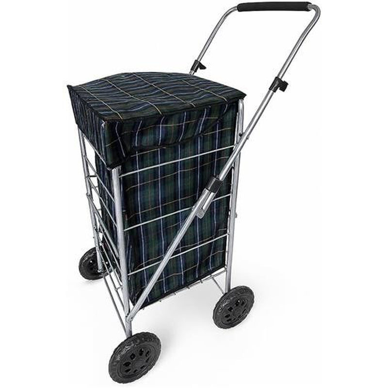 4 Wheel Shopping Cart Trolley Folding Mobility Large Travel Premium 51L Bag Case