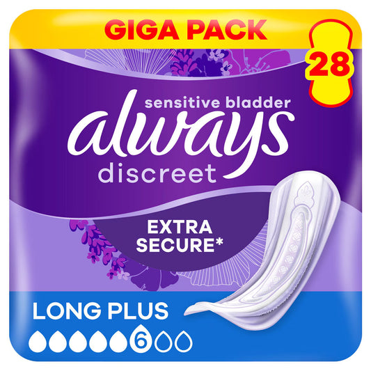 Always Discreet Long plus Pads, 2 X 28 Pack