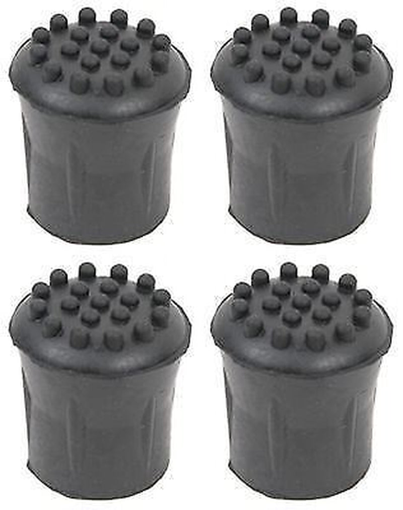 Heavy Duty Walking Stick Rubber Ferrules 2Pc Black 16Mm Cane Crutch Bottom End