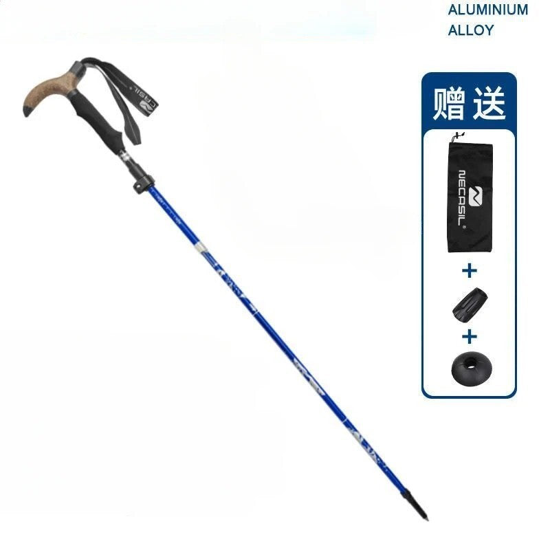 Folding T-Handle Walking Cane – Adjustable Aluminum Alloy Trekking Pole & Crutch