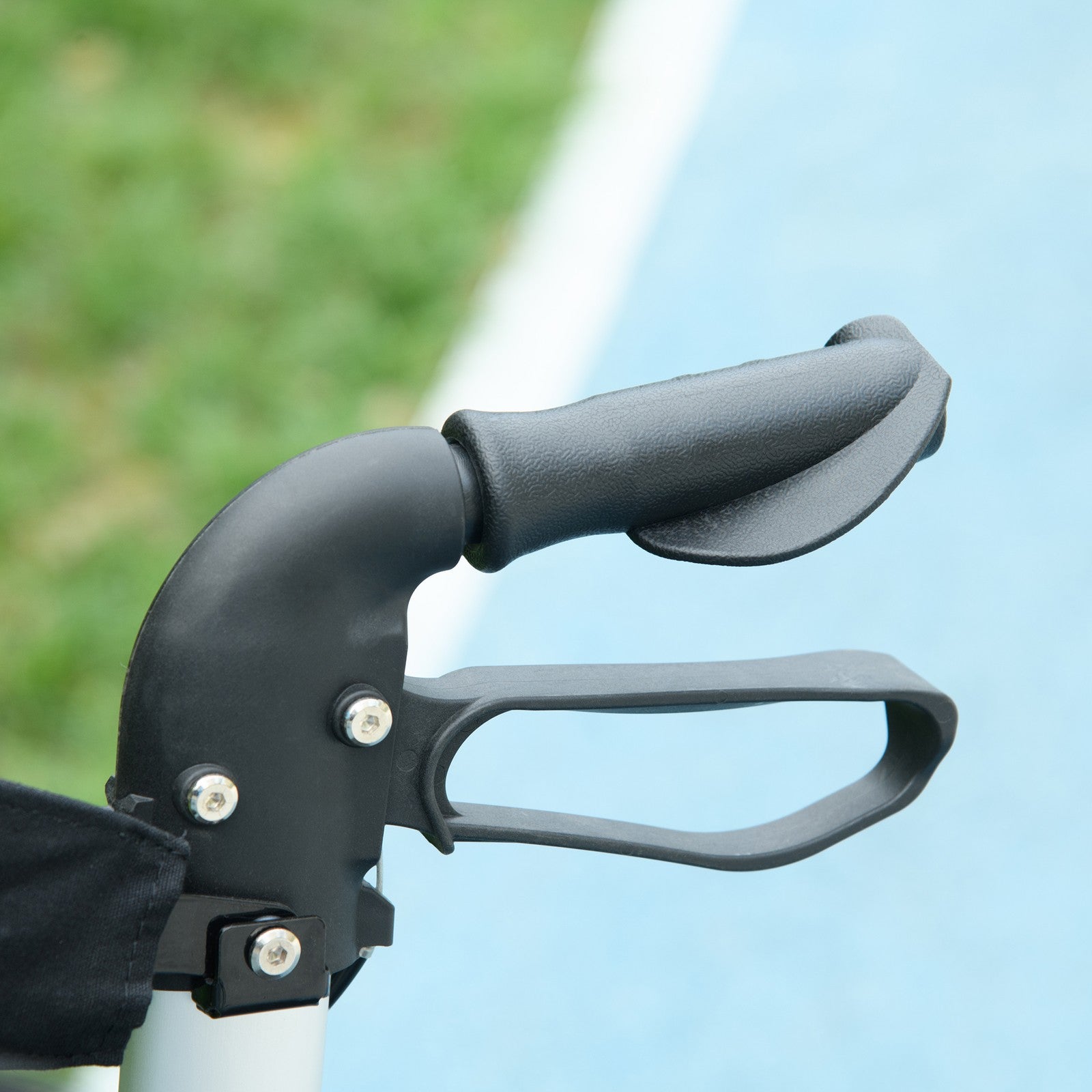 4 Wheel Rollator with Seat Adjustable Mobility Walker with Bag Dual Brakes