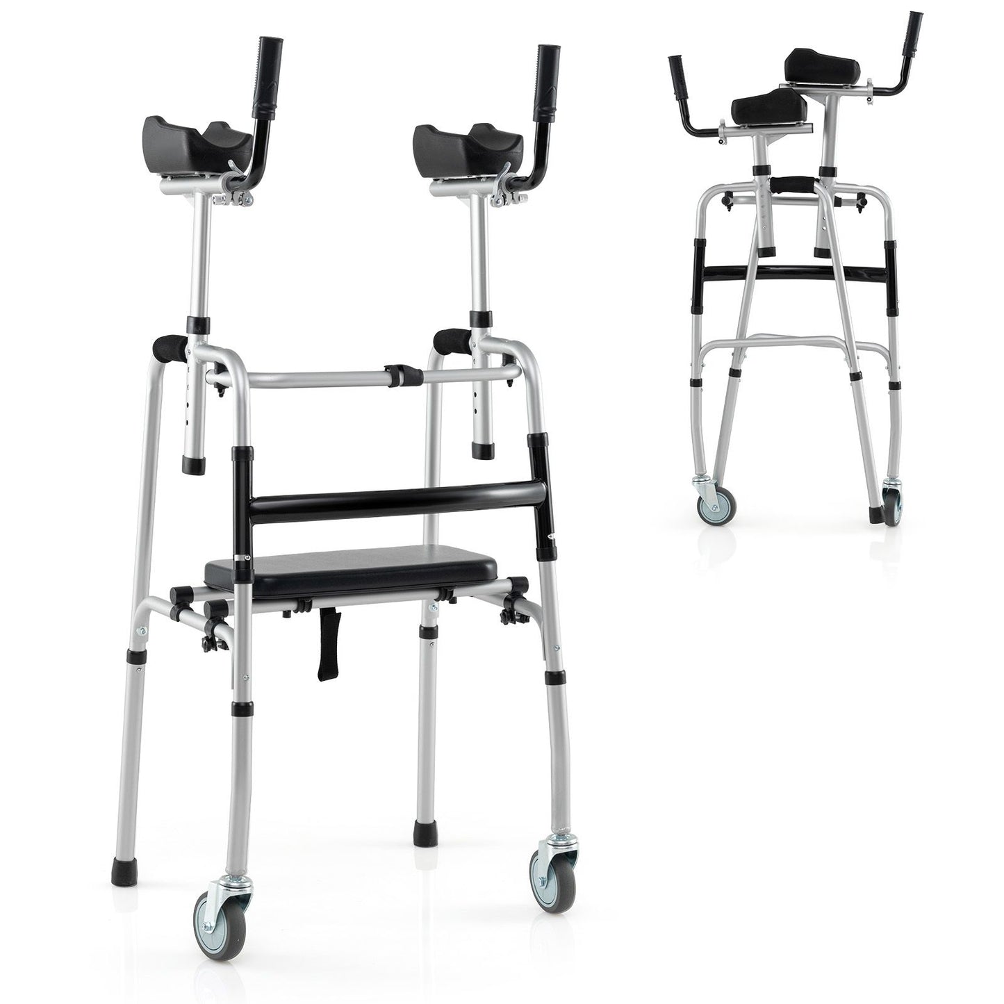 Versatile Rolling Walker with Padded Seat and 2 Premium Wheels
