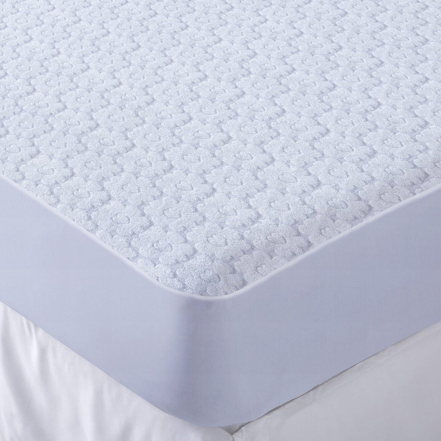 Waterproof Non Noisy Mattress Protector Fitted Sheet Single Double King Size Bed