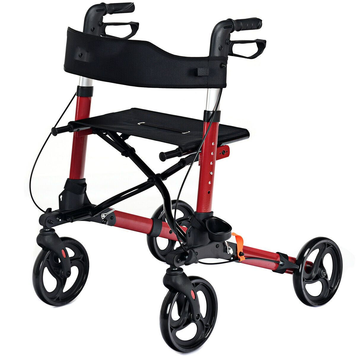 Lightweight Aluminium Folding Walking Mobility Aid with 4 Wheels