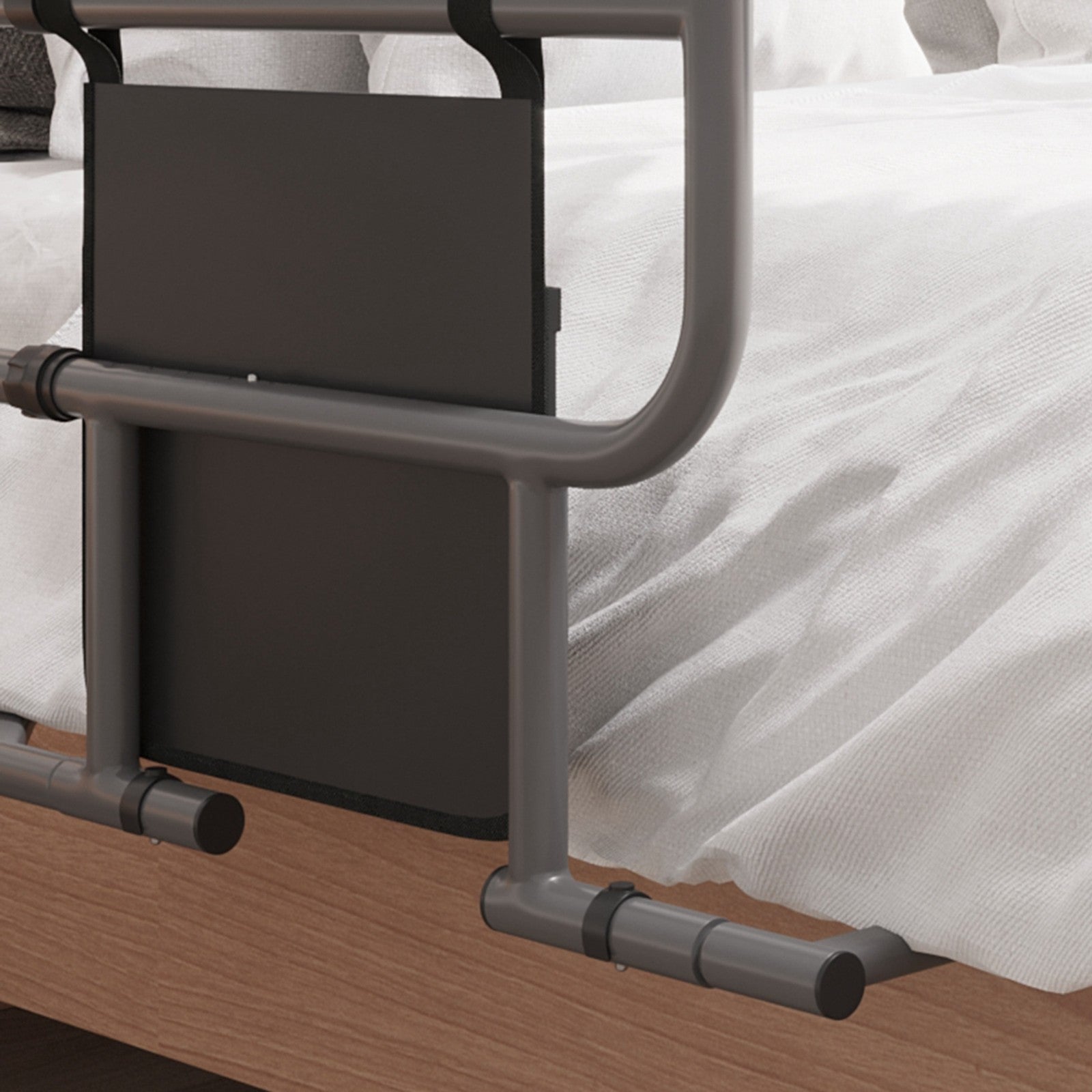 Safety Bed Rail for Elderly Adults Folding Bed Assist Rail with Storage Pocket