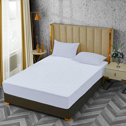 Waterproof Non Noisy Mattress Protector Fitted Sheet Single Double King Size Bed