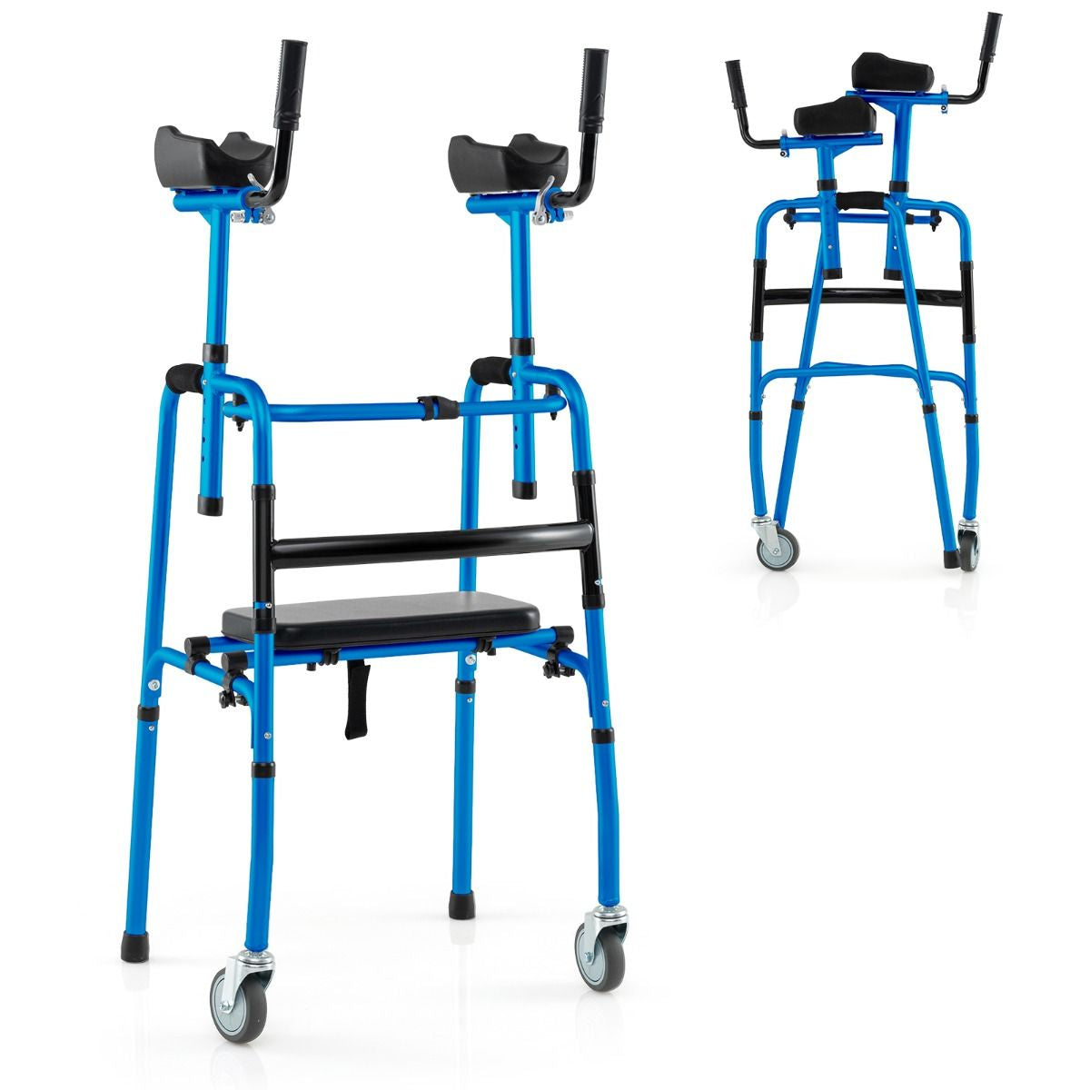 Versatile Rolling Walker with Padded Seat and 2 Premium Wheels