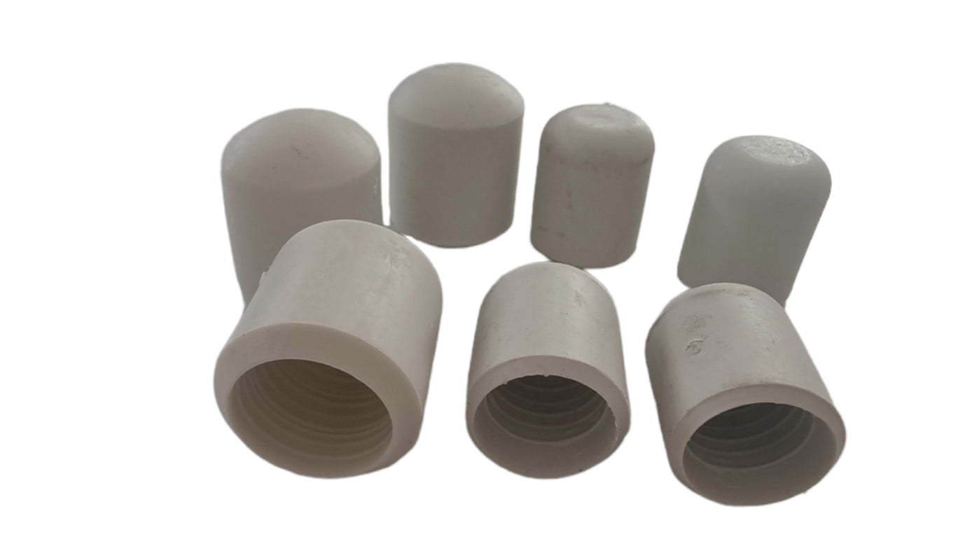 White Rubber Ferrules Walking Stick Chair Table Furniture Leg Feet Cap Ends Grip