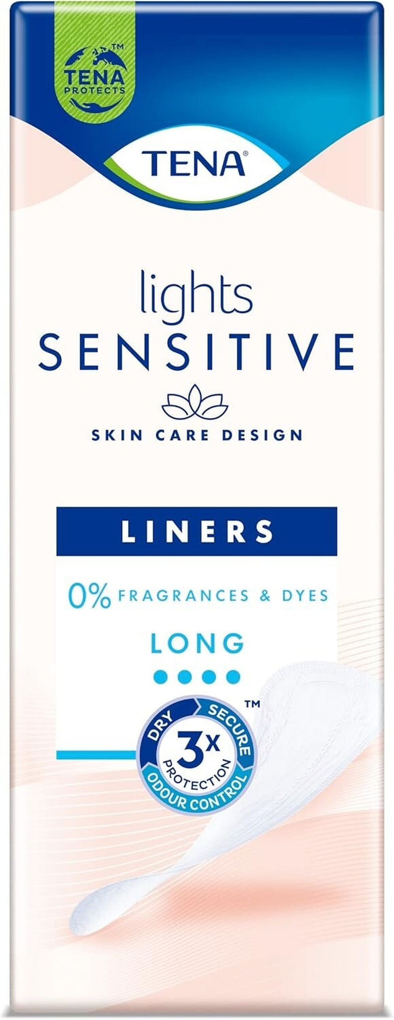 TENA Lights Long Liner 120 Incontinence Liners for Women with Sensitive Skin