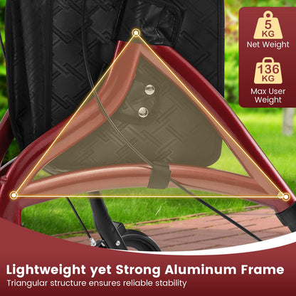 Walker for Seniors Foldable Rollator Walker with Lightweight Aluminum Frame