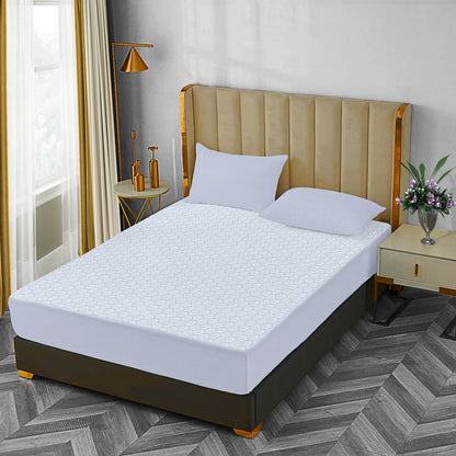 Waterproof Non Noisy Mattress Protector Fitted Sheet Single Double King Size Bed