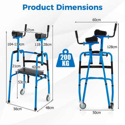 Versatile Rolling Walker with Padded Seat and 2 Premium Wheels