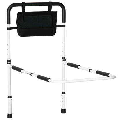 Safety Bed Rail Adjustable Bed Assist Rail with Pocket for Disabled and Senior