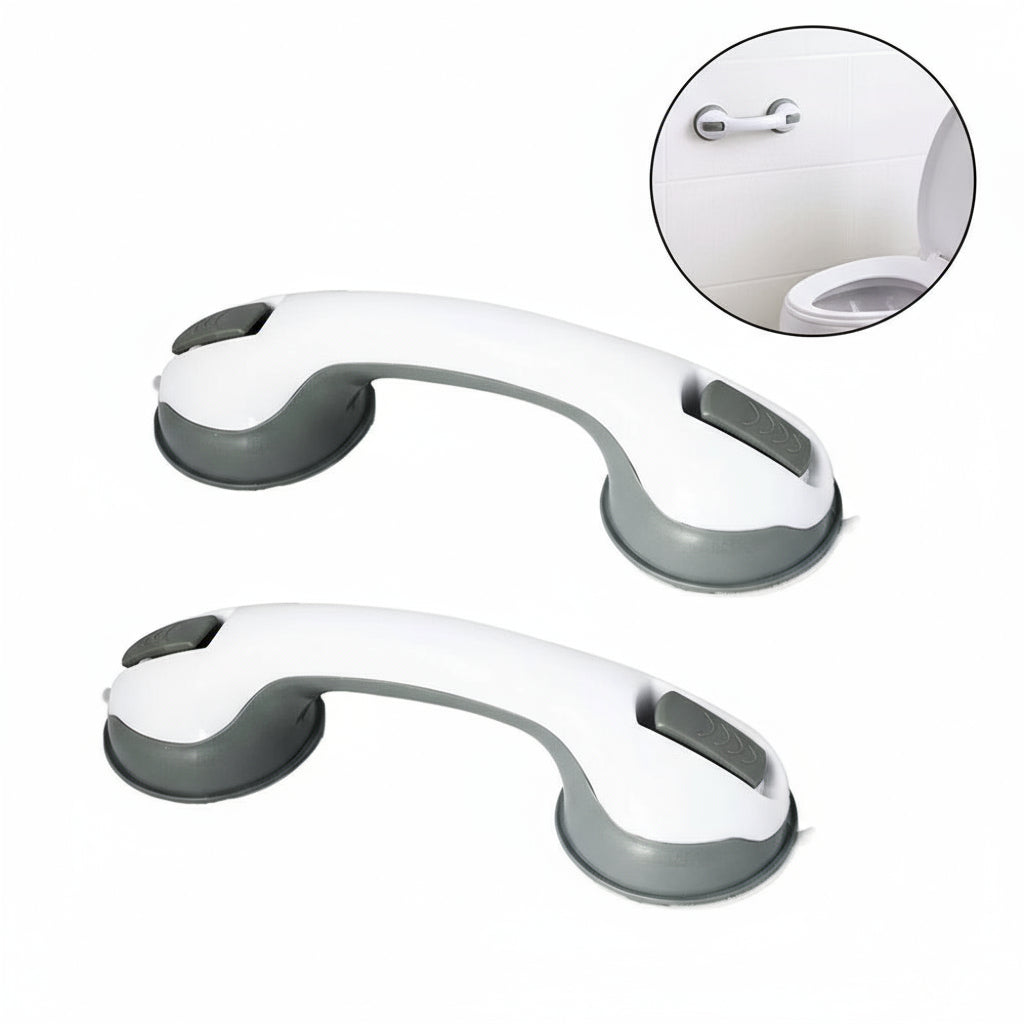 2PCS Bathroom Suction Support Grab Handle Bath Shower Safety Suction Grip Hand Rail for Seniors Elderly Safety Suction Cup