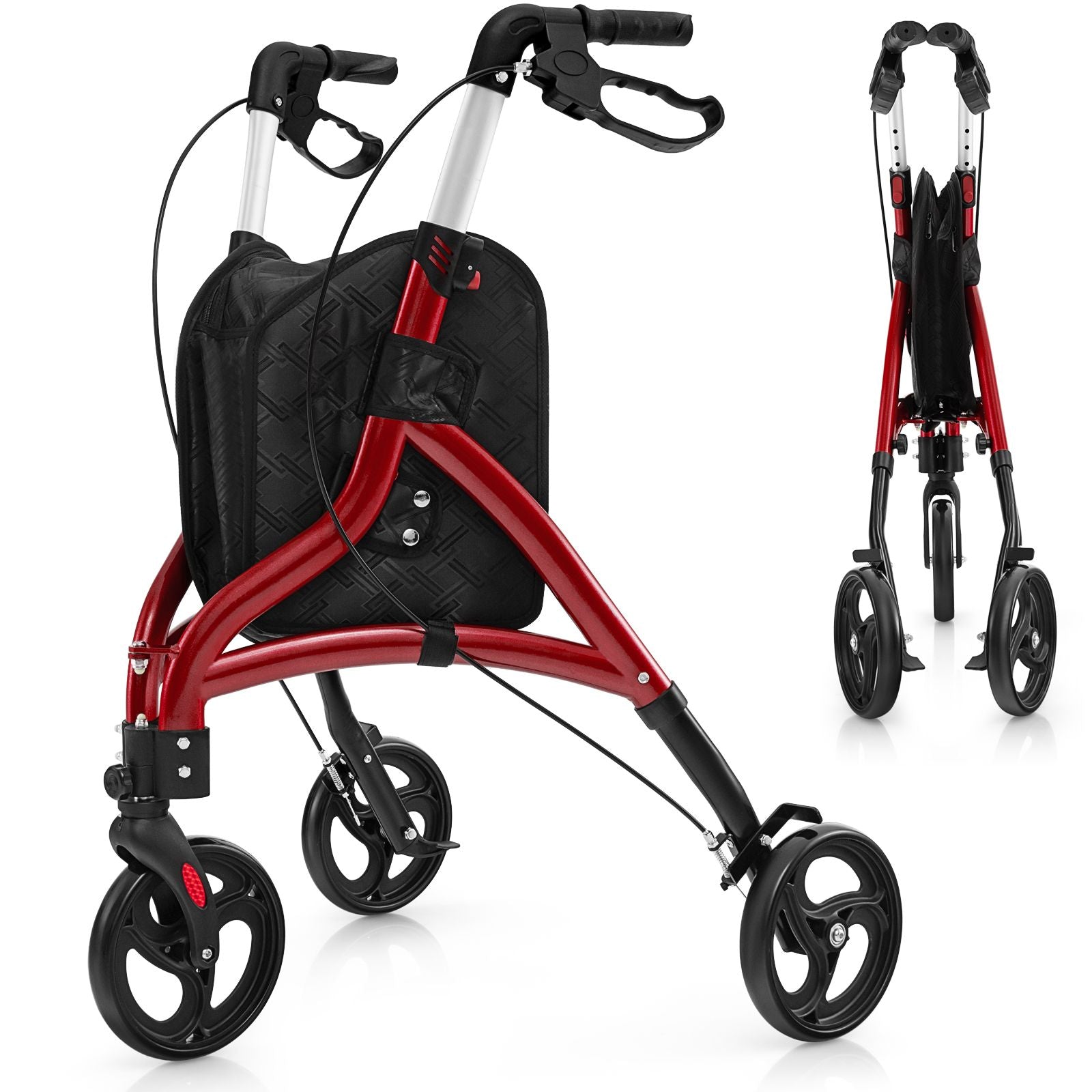 Walker for Seniors Foldable Rollator Walker with Lightweight Aluminum Frame