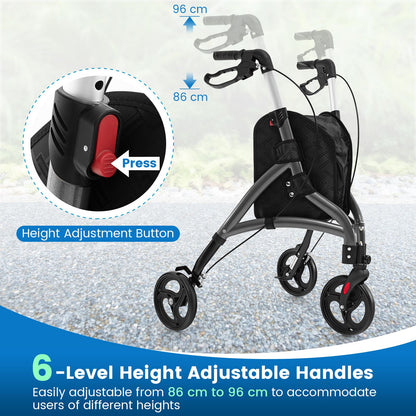 Walker for Seniors Foldable Rollator Walker with Lightweight Aluminum Frame