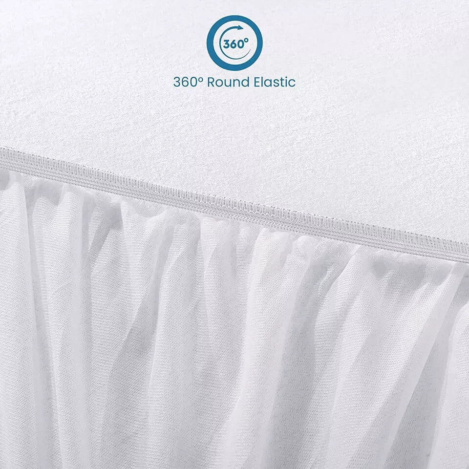 Waterproof Non Noisy Mattress Protector Fitted Sheet Single Double King Size Bed