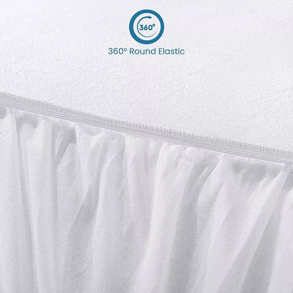 Waterproof Non Noisy Mattress Protector Fitted Sheet Single Double King Size Bed