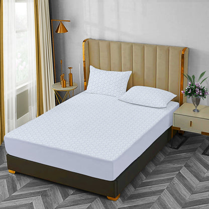 Waterproof Non Noisy Mattress Protector Fitted Sheet Single Double King Size Bed