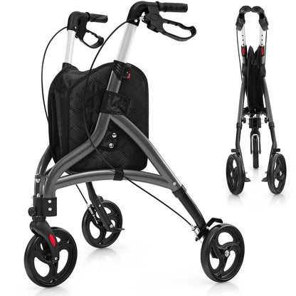 Walker for Seniors Foldable Rollator Walker with Lightweight Aluminum Frame