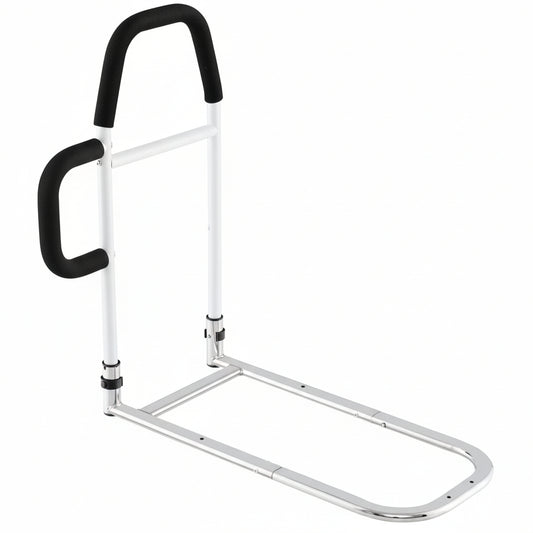 Bed Rail with Dual Handrail for Elderly Adults Support up to 300 LBS