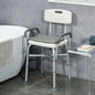 Aluminium Shower Chair Adjustable Bath Stool for Senior Disabled Pregnant