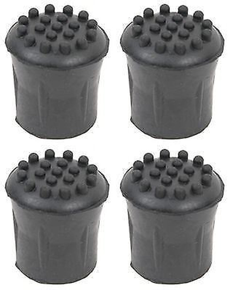 Heavy Duty Walking Stick Rubber Ferrules 2Pc Black 16Mm Cane Crutch Bottom End