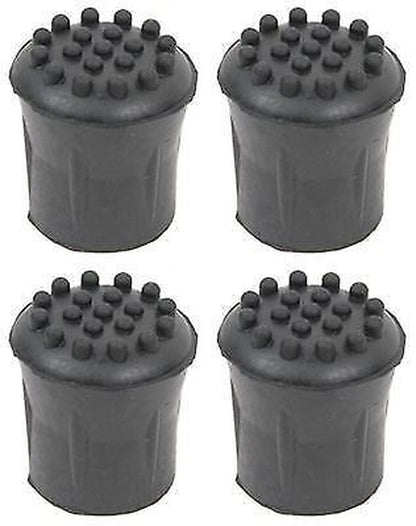 Heavy Duty Walking Stick Rubber Ferrules 2Pc Black 16Mm Cane Crutch Bottom End