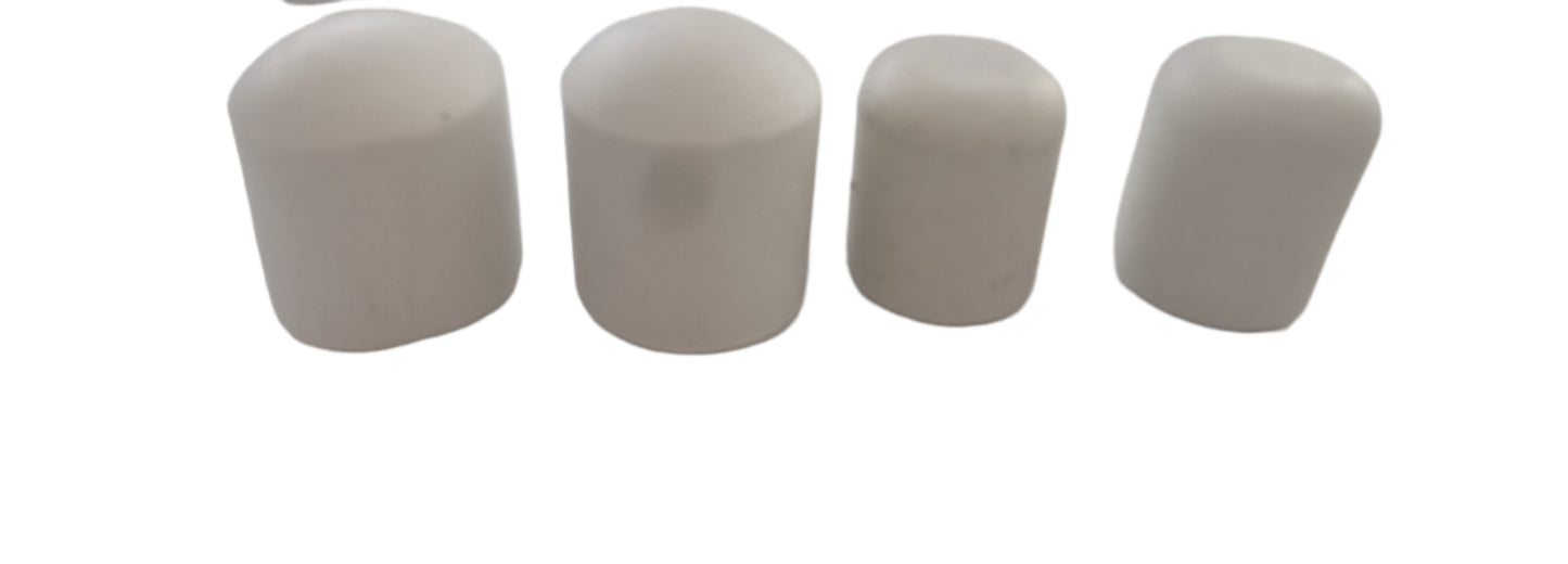 White Rubber Ferrules Walking Stick Chair Table Furniture Leg Feet Cap Ends Grip