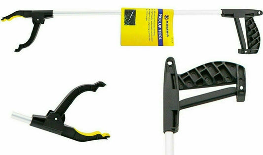 2X 76Cm MARKSMAN Litter Picker Tool Rubbish Debris Pick up Long Mobility Reach