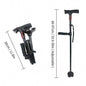 Elder Folding Walking Stick Walking Cane Height Adjustable Folding Folding Canes LED Light Alarm Sticks Elder Crutches