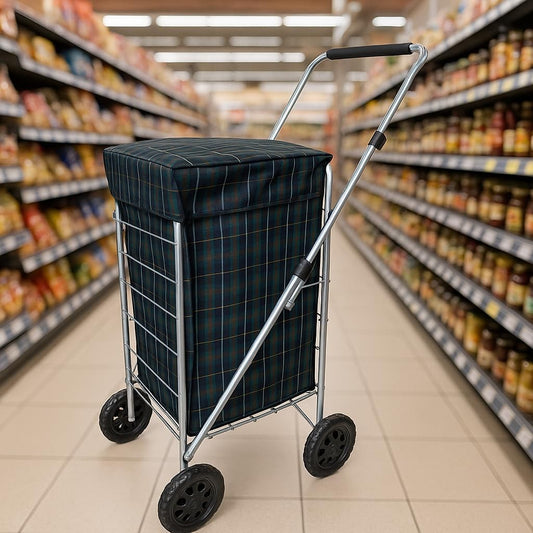 4 Wheel Shopping Cart Trolley Folding Mobility Large Travel Premium 51L Bag Case