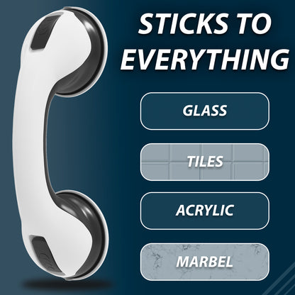 2 X SAFETY SUPPORT HAND RAIL HANDLE BAR GRIP GRAB SUCTION BATH BATHROOM SHOWER