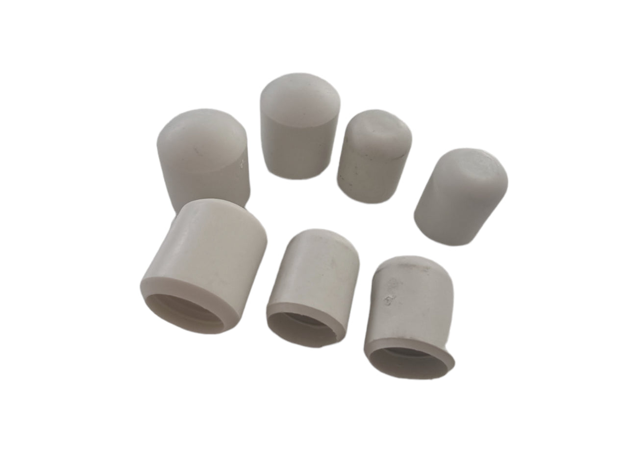 White Rubber Ferrules Walking Stick Chair Table Furniture Leg Feet Cap Ends Grip