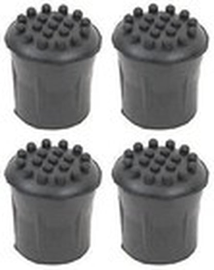 Heavy Duty Walking Stick Rubber Ferrules 2Pc Black 16Mm Cane Crutch Bottom End