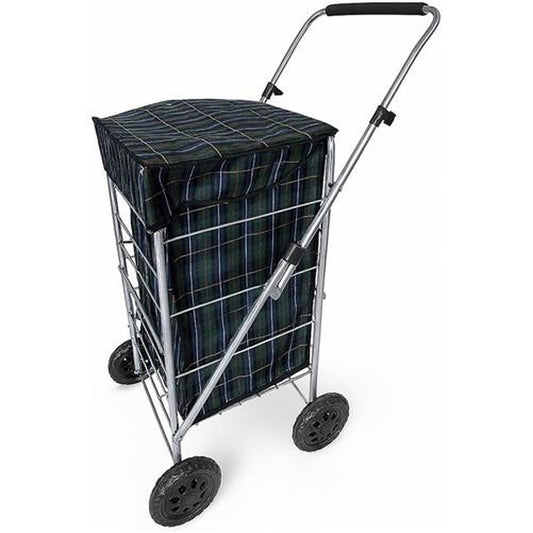 4 Wheel Shopping Cart Trolley Folding Mobility Large Travel Premium 51L Bag Case