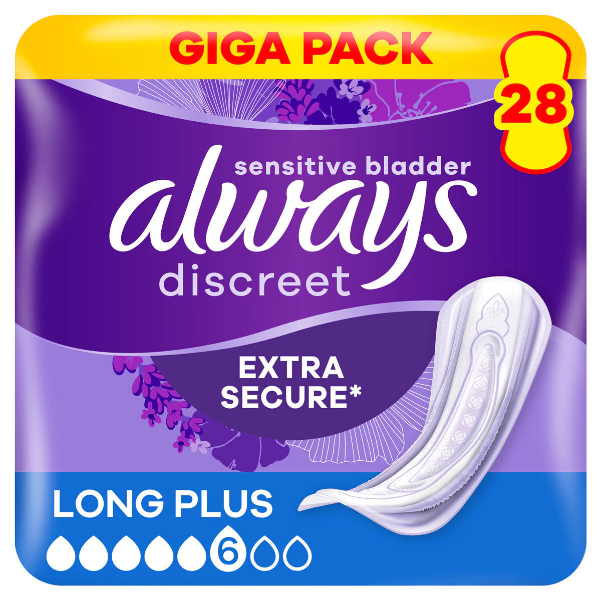 Always Discreet Long plus Pads, 2 X 28 Pack