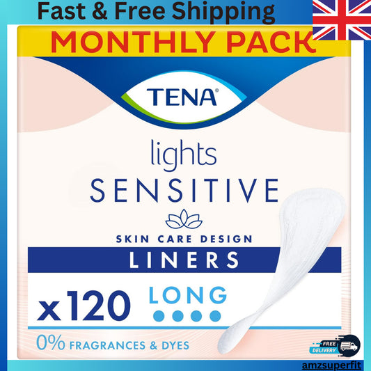 TENA Lights Long Liner 120 Incontinence Liners for Women with Sensitive Skin