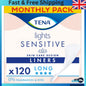 TENA Lights Long Liner 120 Incontinence Liners for Women with Sensitive Skin
