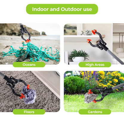 Aluminium Litter Picker 80Cm Long Reach Indoor Outdoor Rubbish Grabber Hand Tool