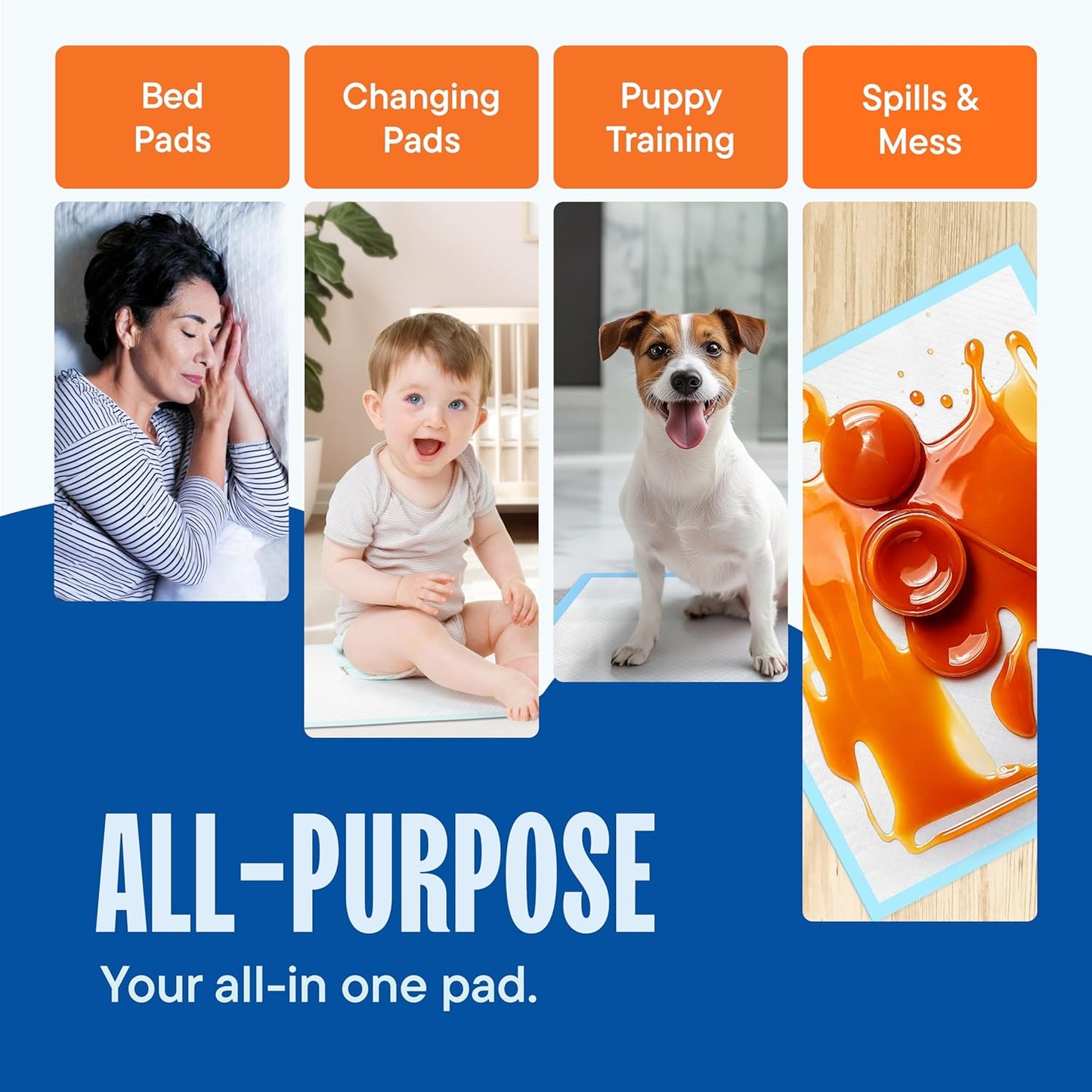 Chucks Pads Disposable [50-Pack] Underpads 30X36 Incontinence Chux Pads Absorbent Fluff Protective Bed Pads - Extra Large Pee Pads for Kids, Adults & Elderly | Leak Proof Puppy Pads for Training - XXL