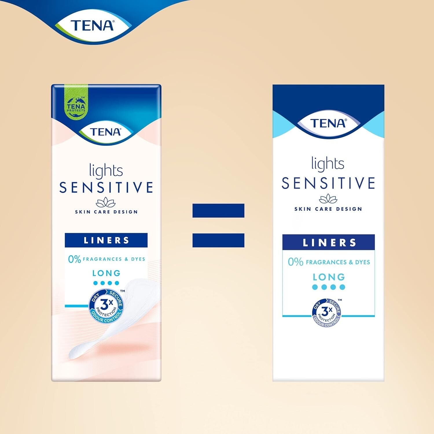 TENA Lights Long Liner 120 Incontinence Liners for Women with Sensitive Skin